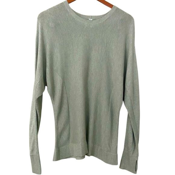 Lululemon Cashlu Knit Pullover US 10 Heathered Green Fern Lightweight Sweater - Picture 12 of 15